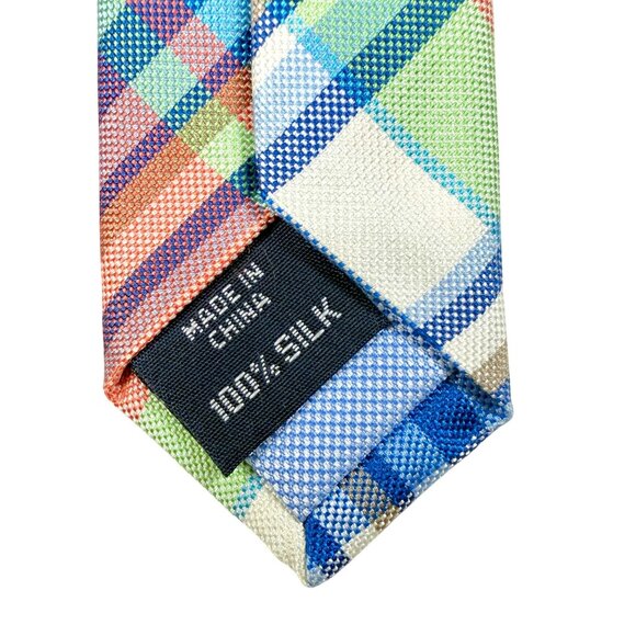 Tommy Hilfiger Spring/Summer Silk Plaid Necktie - 58" x 3.25" - Picture 6 of 6